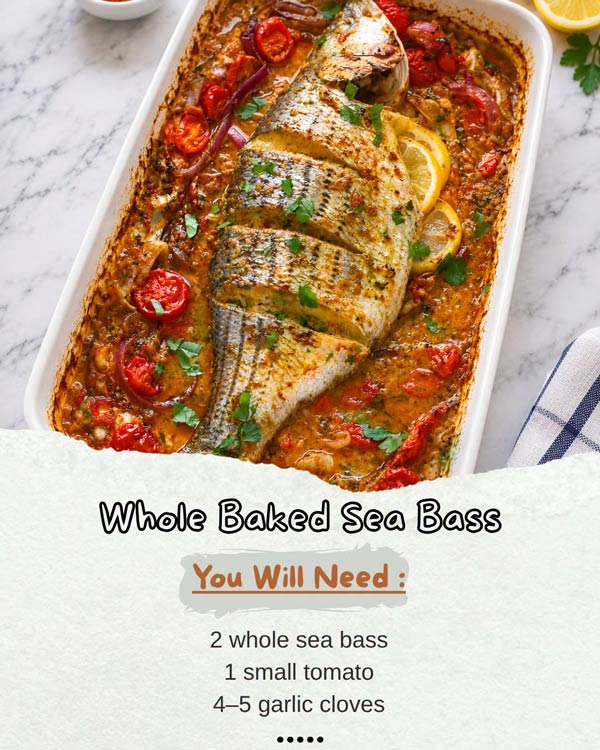 whole baked sea bass recipe